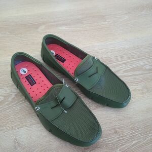 SWIMS Penny Loafer Men’s Green Water Rubber Shoes Size 8 Nwob